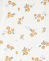 Baby 5-Pack Floral Short-Sleeve Cotton Bodysuits