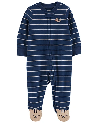 Chipmunk 2-Way Zip Cotton Sleeper Pyjamas