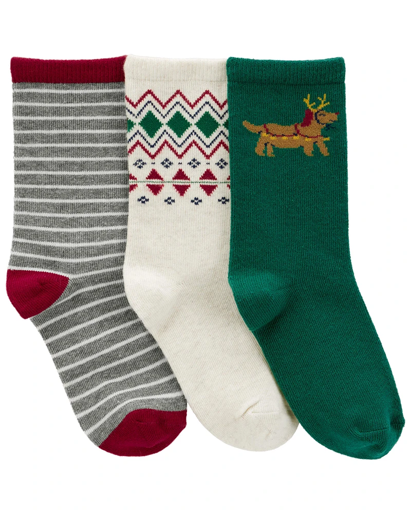 Kid 3-Pack Holiday Socks