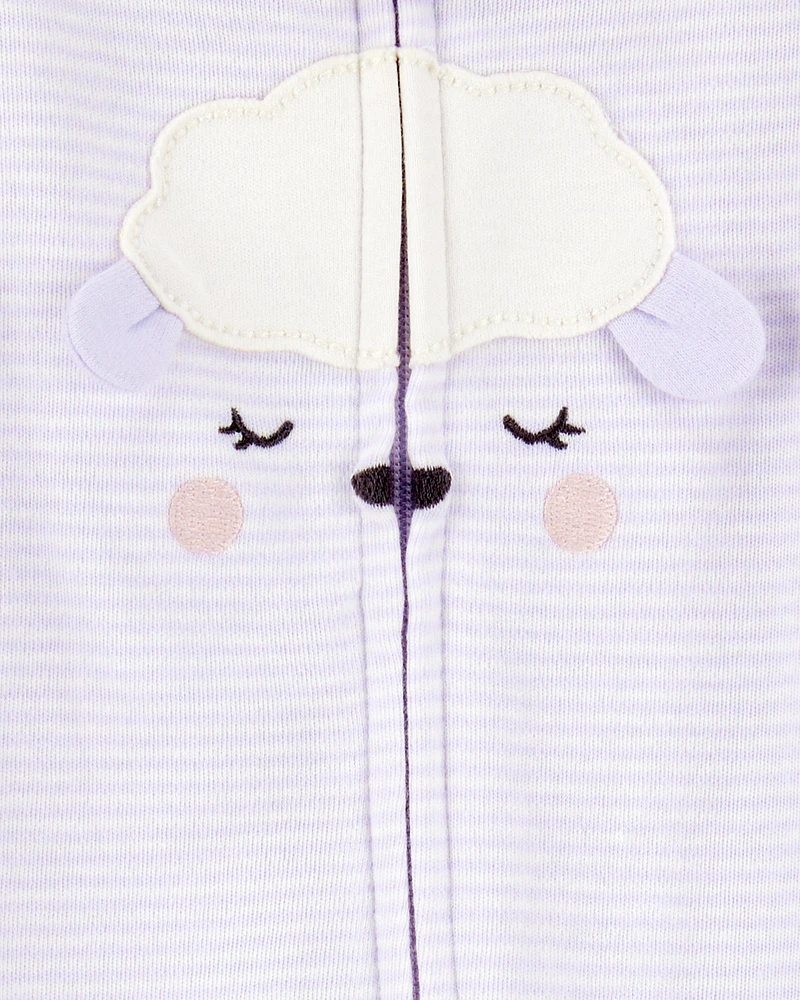 Lamb 2-Way Zipper Cotton Sleeper