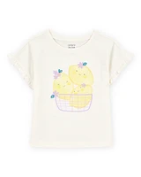 Toddler Short-Sleeve Lemon Fashion Top - Ivory