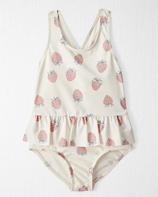 Toddler Recycled Strawberry-Print Swimsuit