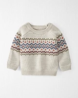 Baby Organic Cotton Fair Isle Sweater