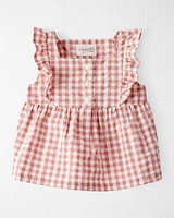 Baby Gingham Top Made With Organic Cotton