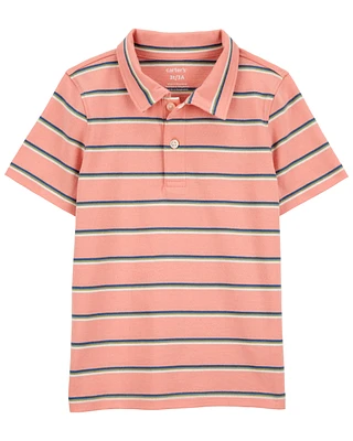 Toddler Striped Jersey Polo