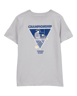 Kid Tennis Short-Sleeve Graphic Tee - Grey
