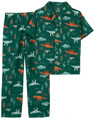 2-Piece Dinosaur Coat Style Pyjamas
