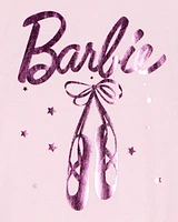 Toddler Barbie™ Ballet Foil Short-Sleeve Graphic Tee - Pink