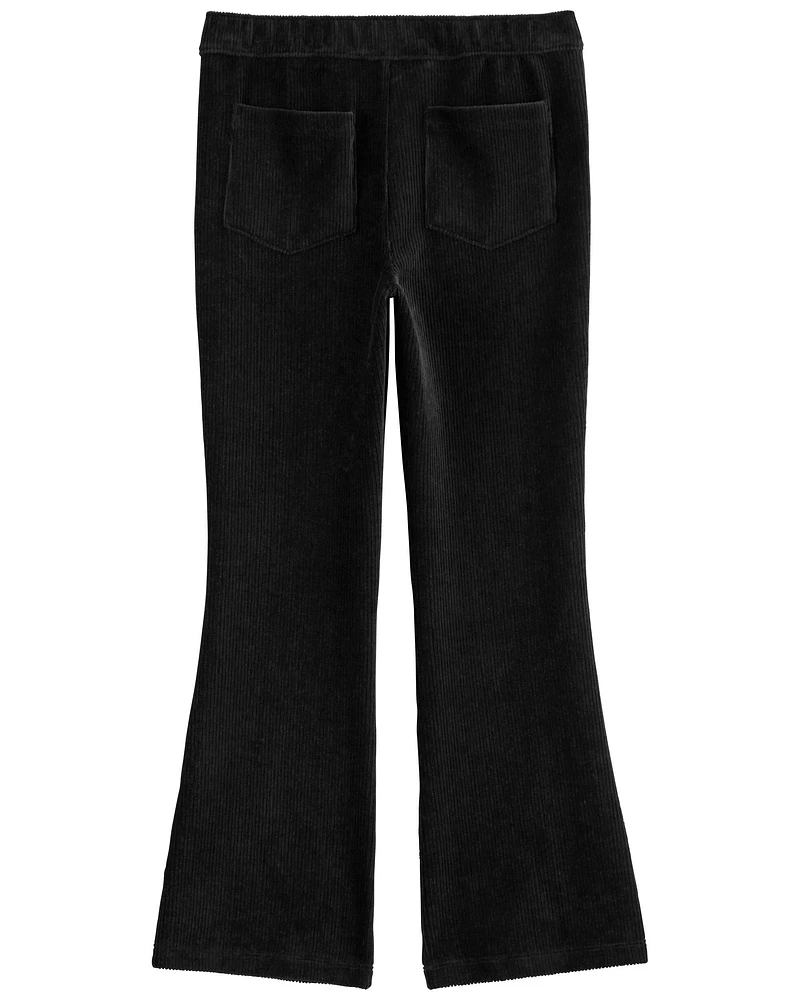 Kid Pull-On Velour Flare Pants