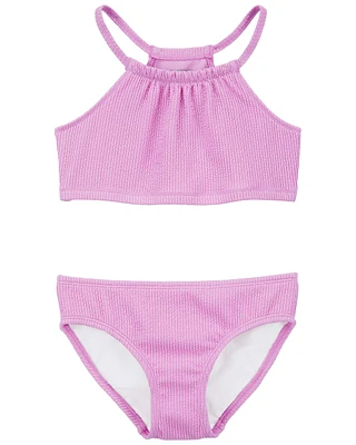 2-Piece Ribbed Halter Swimsuit