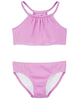 2-Piece Ribbed Halter Swimsuit