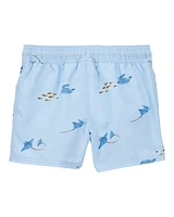 Toddler Sea Creatures Swim Trunks - Blue