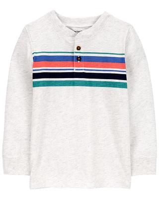 Baby Striped Long-Sleeve Henley