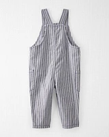 Baby Striped Woven Organic Cotton Overalls