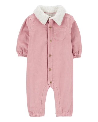 Baby Corduroy Sherpa Jumpsuit