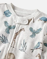 Baby Organic Cotton Safari-Print Sleeper