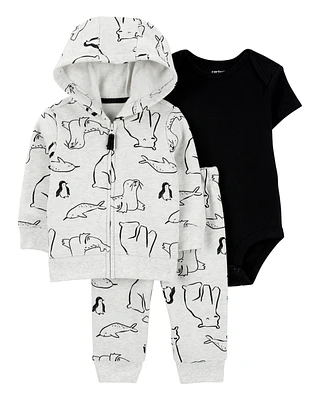 Baby 3-Piece Arctic Animals Little Jacket Set