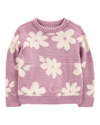 Baby Floral Mohair-Like Sweatshirt