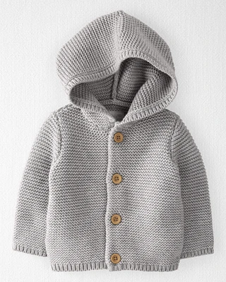 Baby Organic Cotton Signature Stitch Cardigan