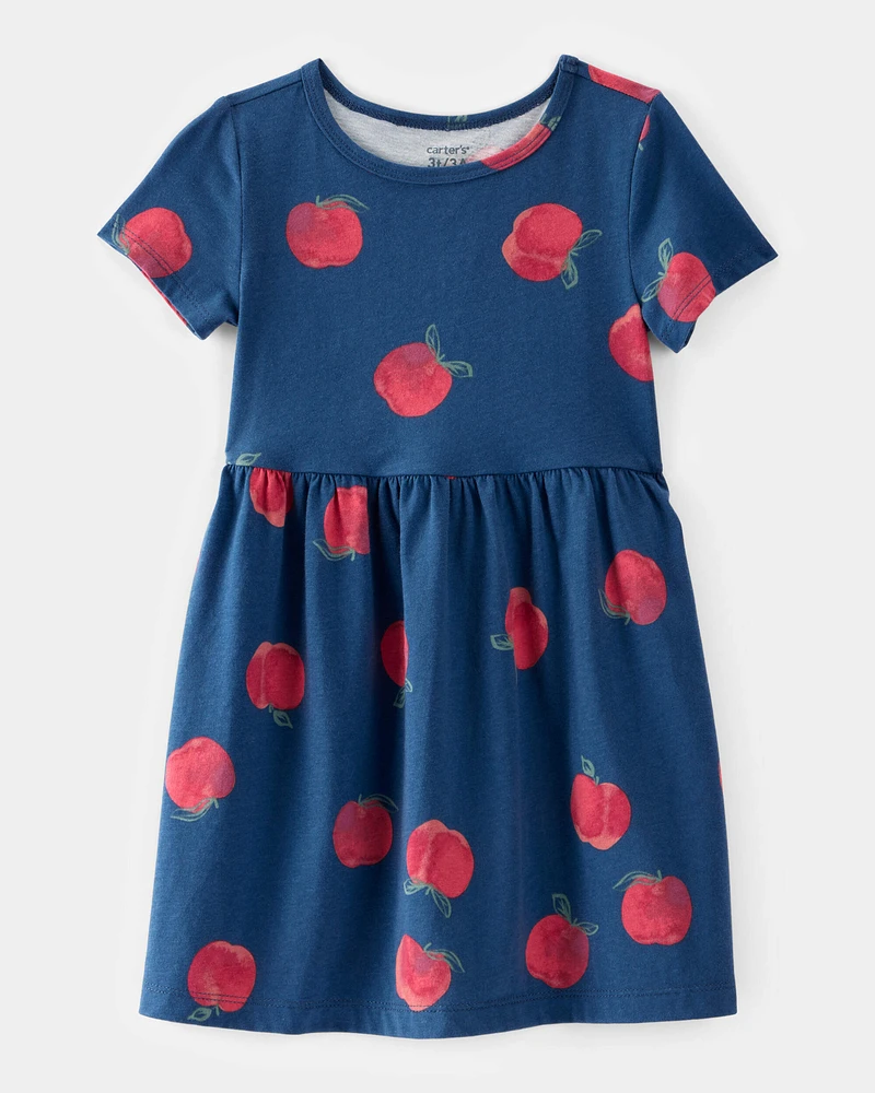 Toddler Apple Print Dress