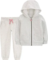 Toddler 2-Piece Zip-Up Fleece Hoodie & Joggers Set