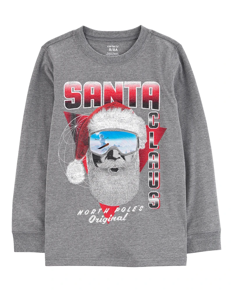 Kid Santa Dinosaur Graphic Tee