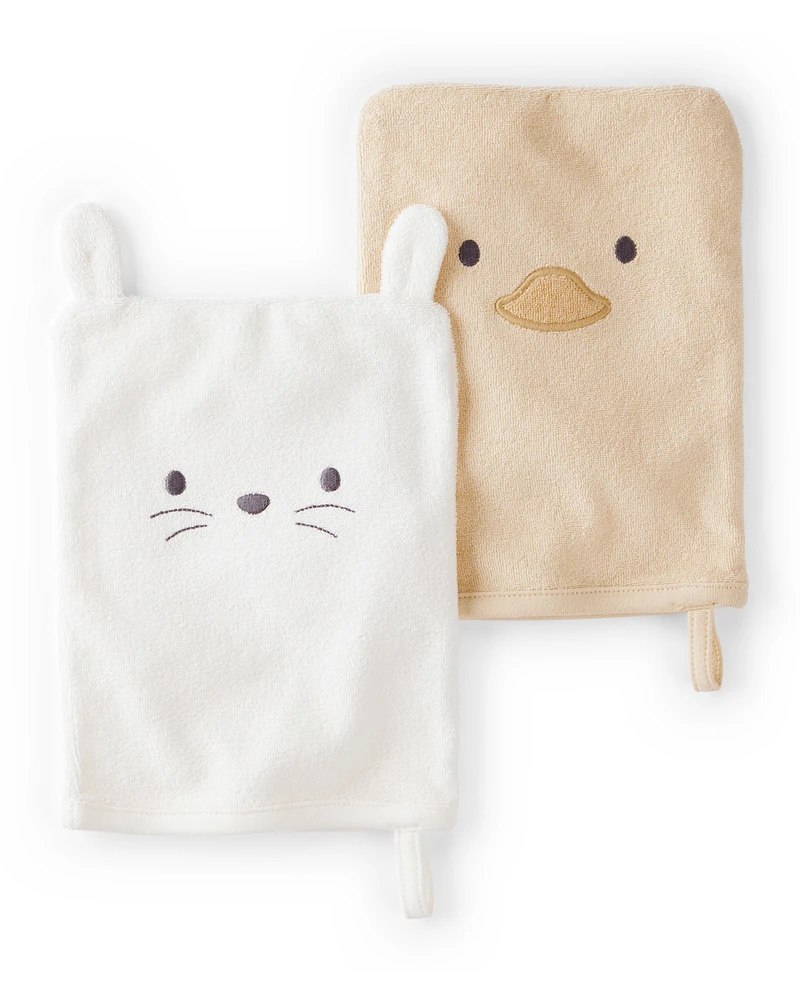Baby 2-Pack Wash Cloths - Yellow