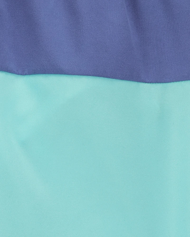 Toddler Colourblock Swim Trunks - Green/Blue