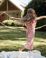 Toddler Eyelet Flutter Jumpsuit - Pink