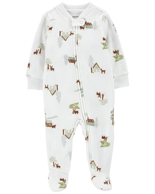 Baby Fleece Zip-Up Footie Sleep & Play Pajamas