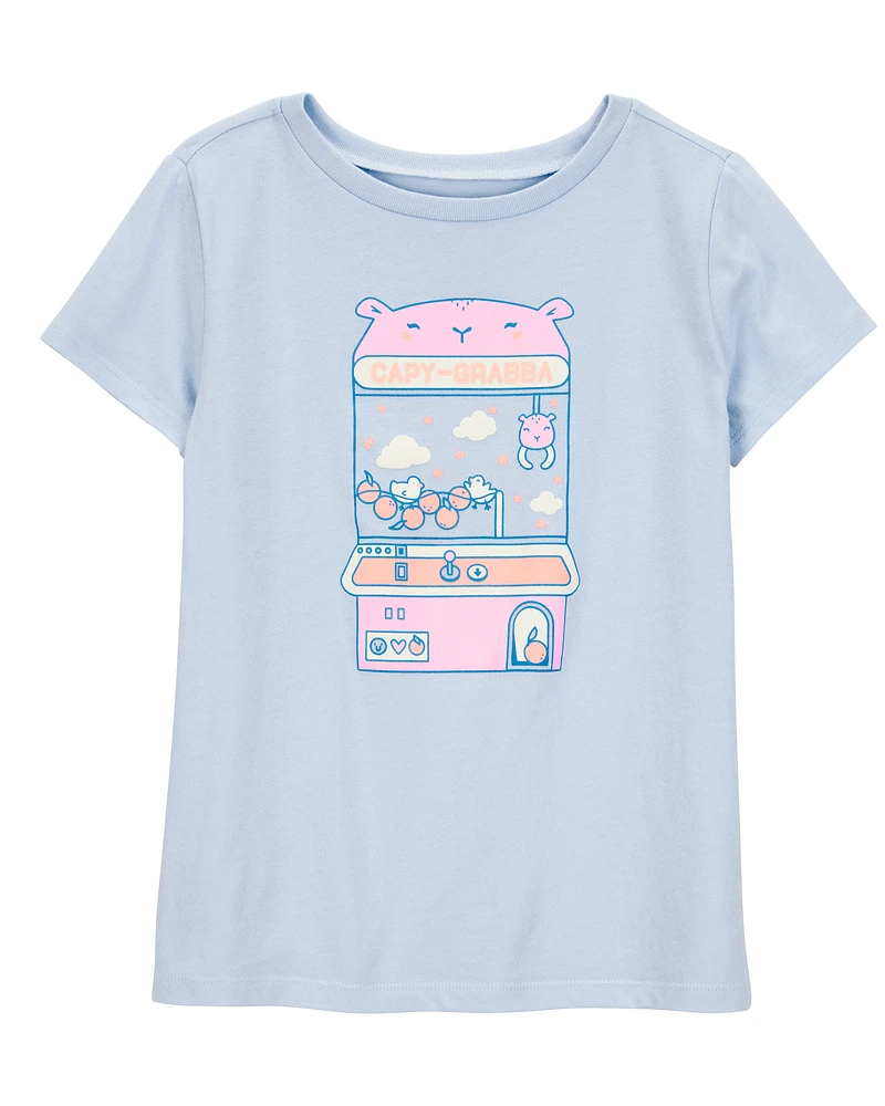 Kid Capy-Grabba Short-Sleeve Graphic Tee - Blue