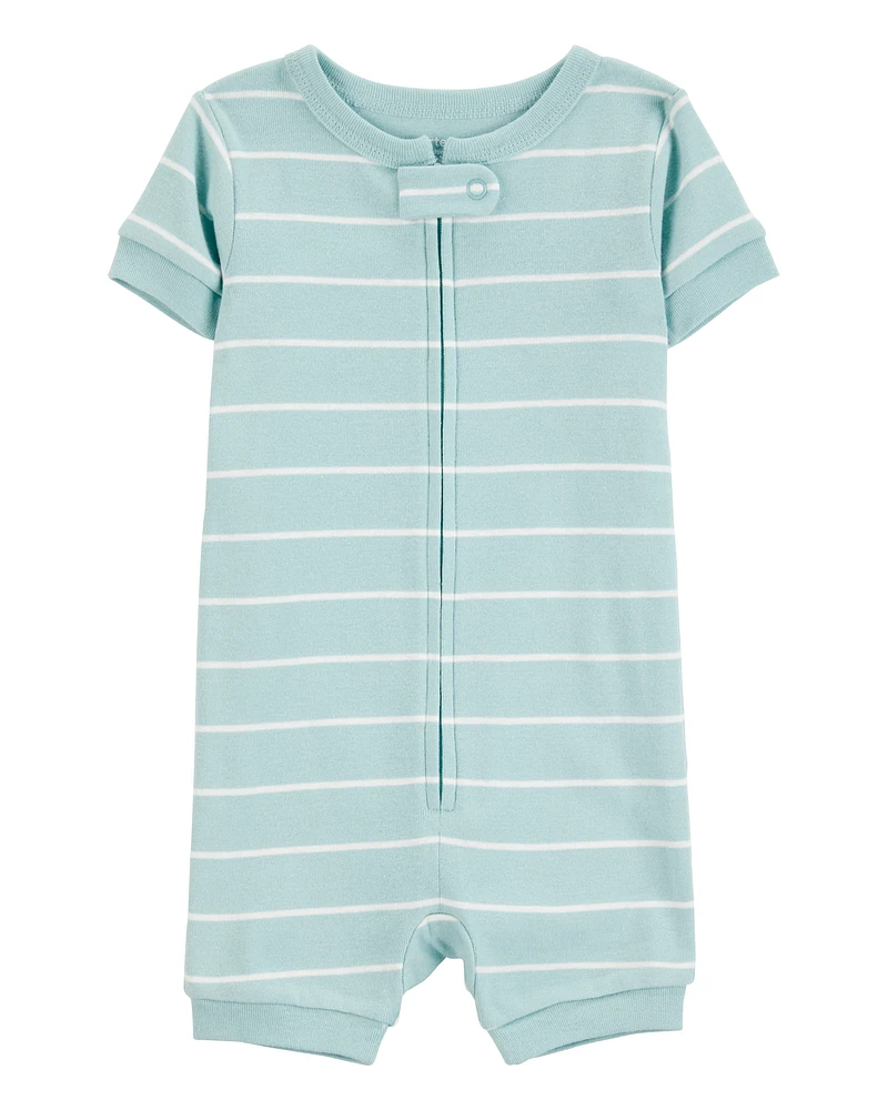 Toddler 1-Piece Striped 100% Snug Fit Cotton Romper Pyjamas