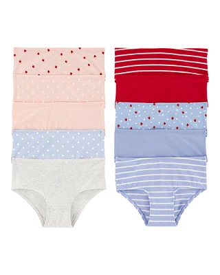 Kid 10-Pack Strawberry Brief Stretch Cotton Undies