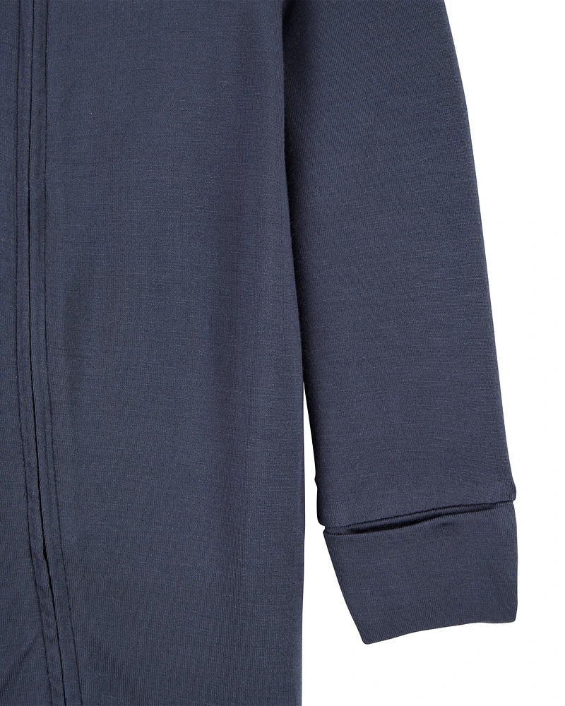 Zip-Up PurelySoft Sleeper Pyjamas - Navy