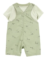 Baby 2-Piece Tee & Shortall Set - Olive