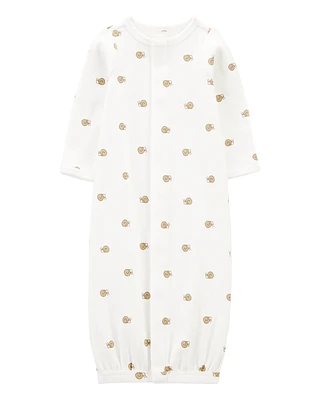 Baby Preemie Snail Cotton Sleeper Gown