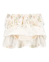 Baby 2-Piece Bunny Floral Skort Outfit Set