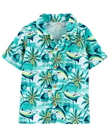 Tropical Button-Front Shirt