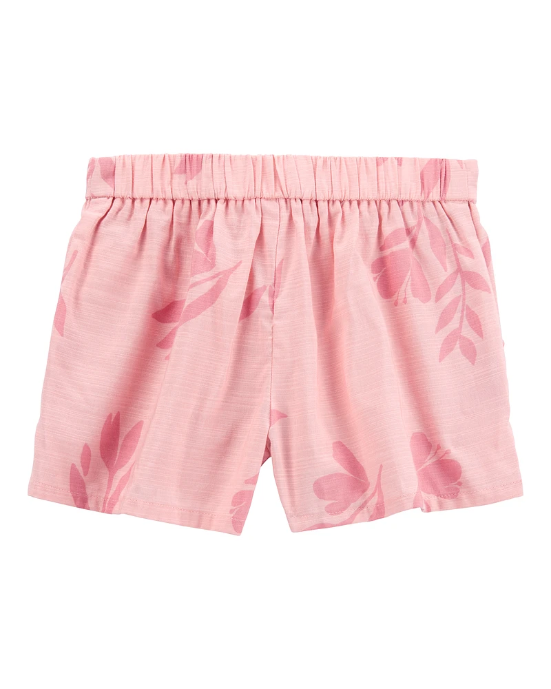 Kid Floral Sun Short - Pink