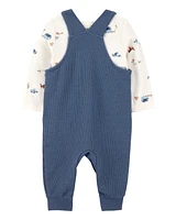 Baby 2-Piece Long-Sleeve Tee & Thermal Coverall Set