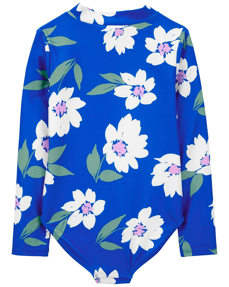 Kid Floral 1-Piece Rashguard