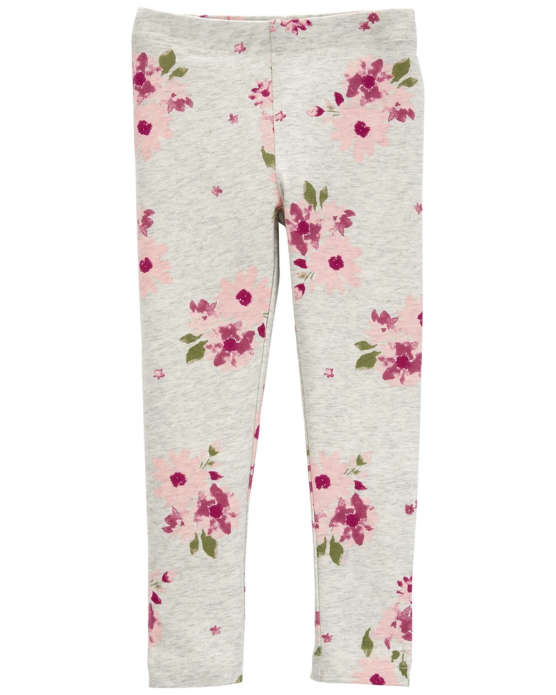 Legging à motifs de fleurs