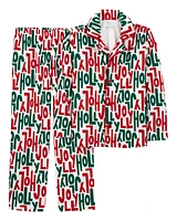 Kid 2-Piece Holly Jolly Fleece Coat Style Pyjamas