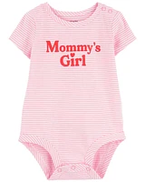 Mommy's Girl Striped Cotton Bodysuit