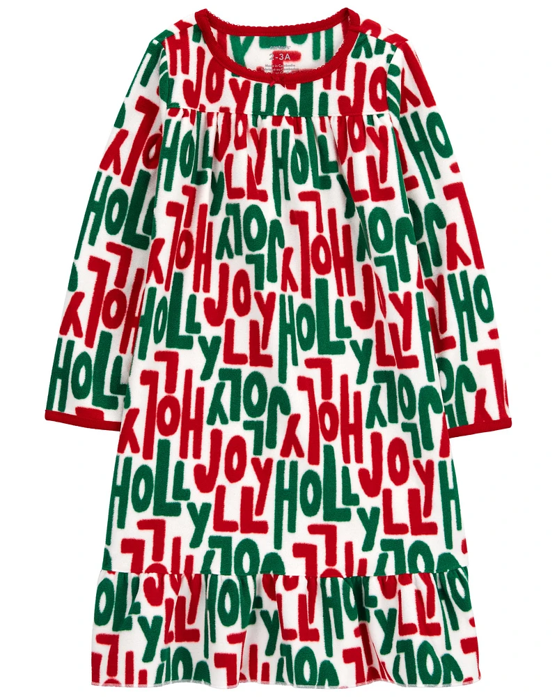 Holly Jolly Fleece Nightgown