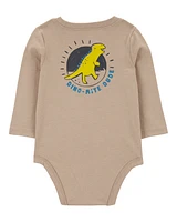 Baby Dino-Mite Dude Dinosaur Long-Sleeve Bodysuit