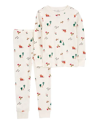 Baby 2-Piece Christmas Print Thermal Pyjamas