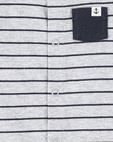 Baby Striped Snap-Up Romper