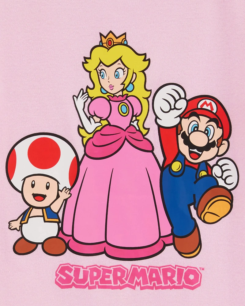 Kid Super Mario Bros™ Snug Fit Cotton 2-Piece Pyjamas - Pink