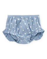 Baby 3-Piece Shell Print Outfit Set - Blue/White